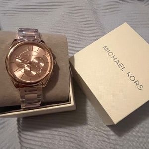 Michael Kors Women's Jan Chronograph Rose Gold-Tone Stainless Steel Watch
